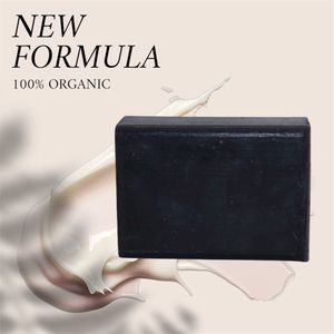 Vaste Zeep - Bergamot & Sandelhout - klei, actieve houtskool, sheaboter, kokosboter en exfoliërende cranberryzaadjes