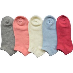 Meisjes Multipack sneaker sokjes - 10 paar meisjes fitness - hoogwaardige katoen  - maat 27/30 - enkelsokken