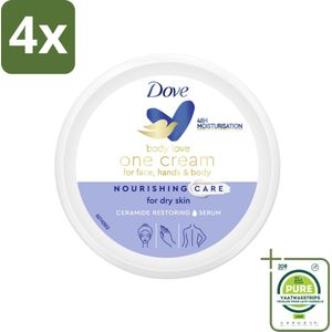 Dove Body Love Bodycrème - One Cream Rich - 250 ml - Voordeelverpakking - 4 stuks - Bodycrème - Hydraterende crème