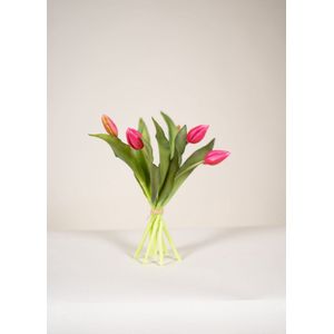 Kunsttulpen bundel real touch roze 30 cm