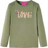 vidaXL - Kindershirt - Kakikleurig - Lange Mouwen