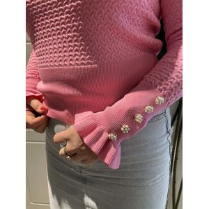 Hill Fashion - Trui - Allessia - Roze - Maat one-size