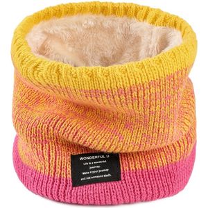 Bovista Nekwarmer - Dames - Fleece - Motor - Bandana - Masker - Colsjaal - Sjaal - Gewatteerd - Skiën - Winter - Fietsen - Fel Geel