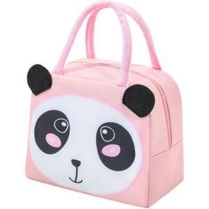 Lunchbag voor Kinderen - Panda - Roze - Koeltas - Thermo Tas - Lunch Bag - Rits - Meisje