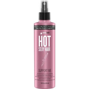Sexy Hair Hot Sexy Hair Support Me 450degf Heat Protection Setting Hairspray Haarspray Hold 5 - Shine 7 250ml