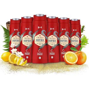 Old Spice Deep Sea Douchegel 3 in 1 - 6 x 400ml Voordeelverpakking