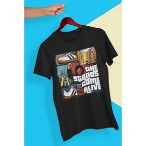 The Stands Come Alive – Zwarte T-Shirt voor Fans & Supporters - Maat S