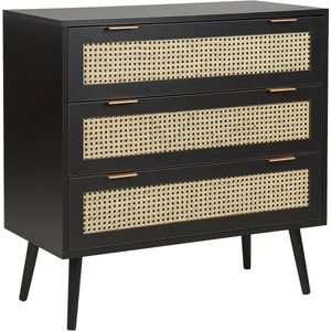 OPOCO - Commode - Zwart - Rotan