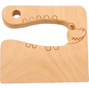 Bandif Duurzaam Houten Kindermes - Montessori Speelgoed - Eco-Friendly Krokodil Design