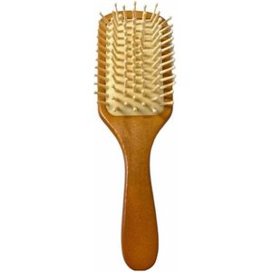 Haarborstel - Hout - Met Houten Pinnetjes - 22.5 x 6.5cm (851)