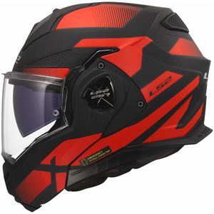 LS2 FF901 Advant X systeemhelm Nova mat zwart rood XL