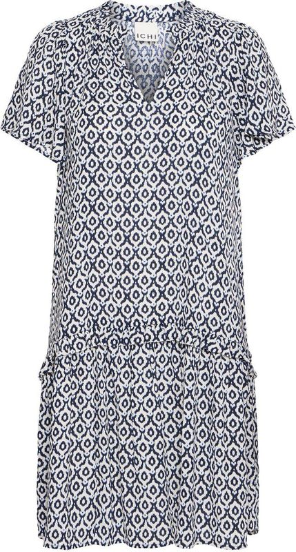 ICHI - IHMARRAKECH AOP DR18 - Dames Jurken - Blauw