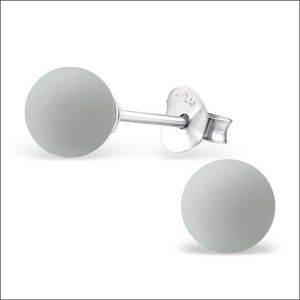 Aramat Jewels Oorbellen - Lichtgrijze Zilveren Parel Oorbellen - Zilver - Vrouwen - Kinderen - 6