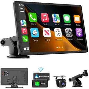 Rivona - 9 Inch - Carplay Scherm - Draadloos - Navigatiesysteem Auto - Inclusief Achteruitrijcamera