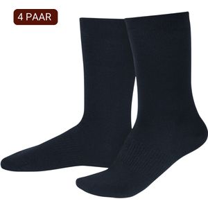 Sukats® 4 Paar Merino Wol Sokken Dames - Maat 35-38 - Navy Blue - Naadloos - Warme Sokken - Wollen Sokken - Verwarmde Sokken - Merino Wol Casual Sokken