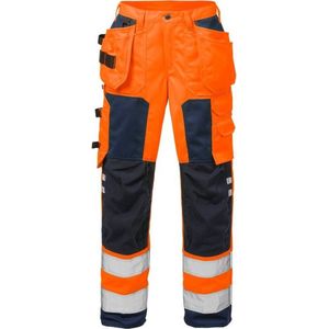 Fristads Hi Vis Werkbroek Dames Klasse 2 2125 Plu - Hi-Vis oranje/marineblauw - 52