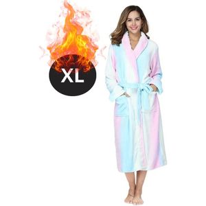 Nivard Badjas Dames - Fleece - Katoen - Badstof - Sauna - Hamam - Wafel - Bathrobe - Duster - Ochtendjas - Spa - Kimono - Shiny XL