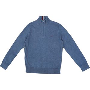 Tommy Hilfiger 1985 Zip Mock Heren Sweater - Blauw - Maat XXL