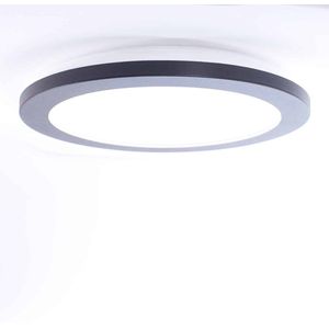 Witte plafondlamp Anne | 1 lichts | zwart | kunststof / metaal | Ø 26 cm | hal / badkamer lamp | modern design