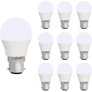 VITO LED Kogelamp G45 B22 - 7W (vervangt 50W) - 533lm - 6400K - 220-240V - Ø50mm - Energiezuinig - 10 stuks