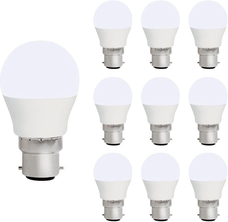 VITO LED Kogelamp G45 B22 - 7W (vervangt 50W) - 533lm - 6400K - 220-240V - Ø50mm - Energiezuinig - 10 stuks