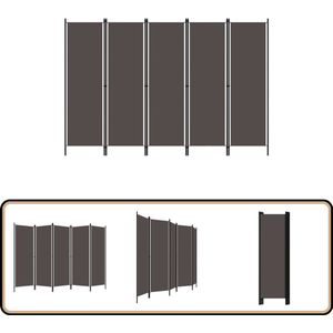 vidaXL Kamerscherm 5 panelen - 250x180 cm - Antraciet Kamerscherm - Scheidingswand - Privacy Screen - Interieurdecoratie - Antracitscheuren