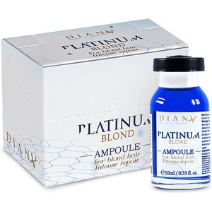 Platinum HaarBotox haarfiller en reparateur booster pakket 6x10ml Ampullen: Snel 'No Yellow' Blond Haarsysteem voor Extreem Beschadigd Haar - Express Haarregeneratie