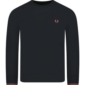 Fred Perry Sweater Zwart Regular Fit - Maat L - Mannen - Herfst/Winter Collectie - Katoen