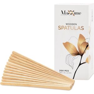 MaXXime Houten Waxspatels Extra Smal - 100 Stuks - Professionele Hars Spatels voor Waxen