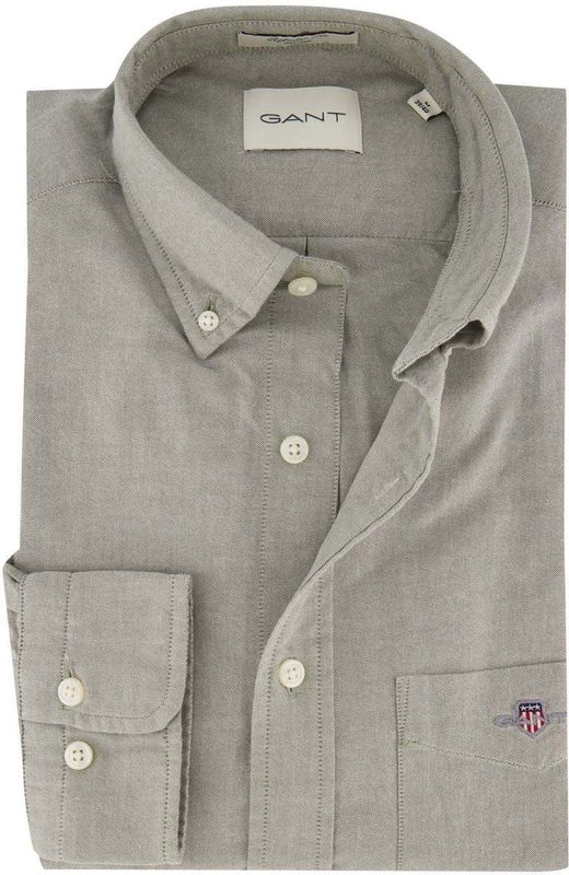Gant - Regular Fit - Casual Overhemd - Groen - Katoen
