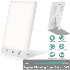 LED Lichttherapielamp zonder UV, Verstelbare Helderheid en Temperatuur, 10000 lux, Verstelbare Hoek