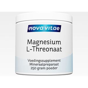 Nova Vitae - Magnesium L-threonaat - L-threonate - poeder - 250 gram = 500 capsules