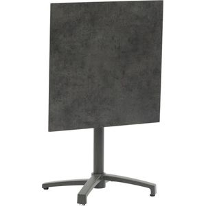 Inklapbare terrastafel Gent 70x70cm | Black & Grey