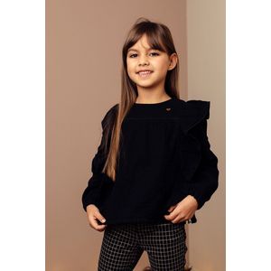 Looxs Revolution 2232-7132-099 Meisjes Blouse - Maat 116 - Zwart van Katoen