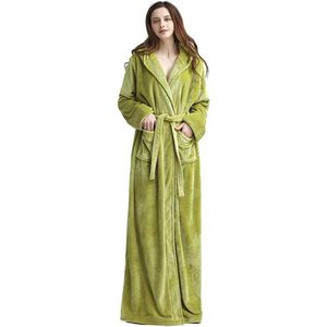Lange Flanellen Badjas met Capuchon - Unisex Super Zacht en Licht