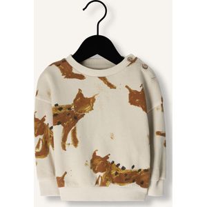 PLAY UP Printed Fleece Sweater Truien & Vesten Jongens - Sweater - Hoodie - Vest- Beige - Maat 62