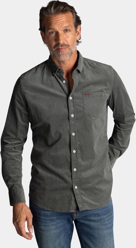 NZA - Groen - Katoen Stretch Overhemd