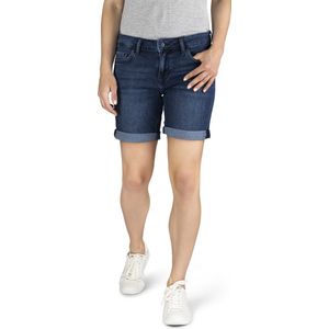 Mustang Dames Short Broeken Bermuda regular/straight Fit Blauw W 26 Volwassenen Korte Jeans Broek