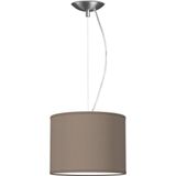 Home Sweet Home hanglamp Bling - verlichtingspendel Deluxe inclusief lampenkap - lampenkap 25/25/19cm - pendel lengte 100 cm - geschikt voor E27 LED lamp - taupe
