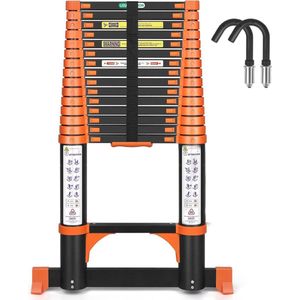 White-Label® Telescoopladder - Vouwladder - Telescoopladder Aluminium