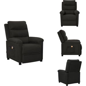 vidaXL Massagestoel - Stof - Zwart - Verstelbaar Massagestoel - Massagefauteuil - Relaxfauteuil - Ergonomische Stoel - Comfortstoel