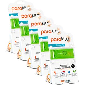 Parakito Navulbaar Anti-Muggen Armband Junior - Kameleon 5 stuks - Navulbaar - Langdurige Bescherming - Insectenwerend