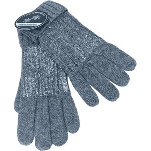Winter Handschoenen - Dames - Verwarmde - Lichtgrijs met wit
