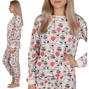 DISNEY Winnie the Pooh Tweedelige pyjama voor dames, pyjama met lange broek, lange mouwen