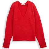 Tom Tailor Denim Relaxed fit gebreide trui met V-hals