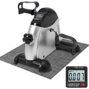 ApexArte® Stoelfiets - Bureaufiets - Deskbike - Zilver en Zwart