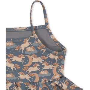 Konges Sløjd Manuca Frill badpak kind - Unicorn blue