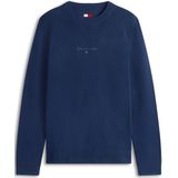 Tommy Jeans Trui Tjm Slim Tnl Lionear Sweater Dm0dm22352 C1g Dark Night Navy Mannen Maat - S