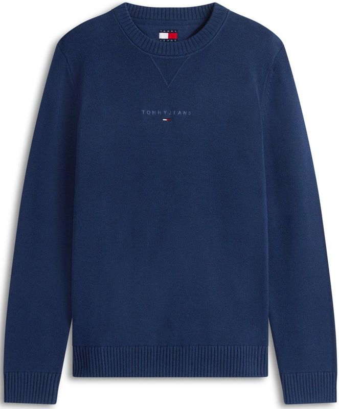 Tommy Jeans Trui Tjm Slim Tnl Lionear Sweater Dm0dm22352 C1g Dark Night Navy Mannen Maat - S