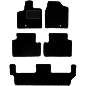 Zwarte velours vloermatten voor: Volkswagen Routan 7-zits (2008-2015)